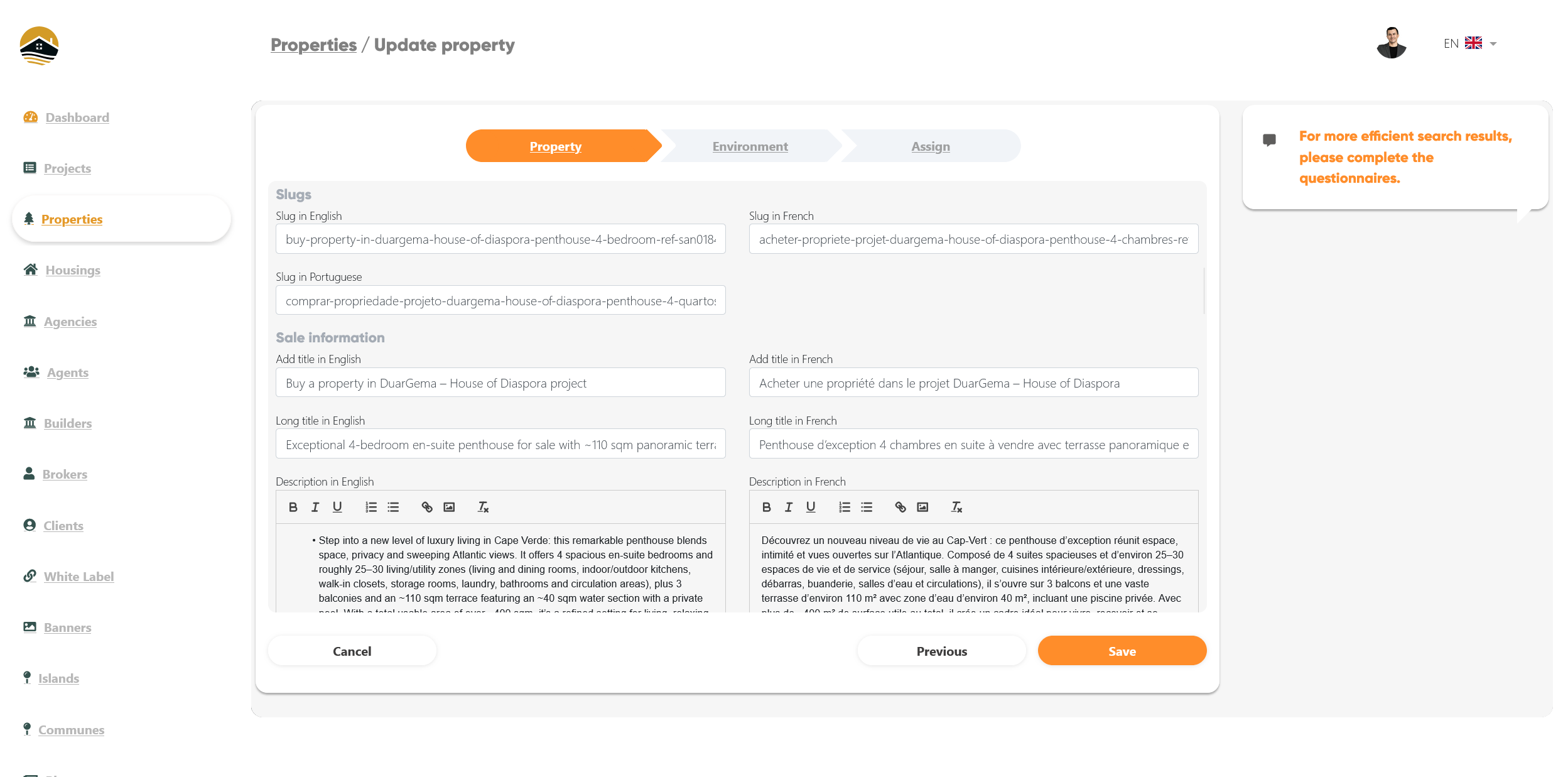 Cape Verde Real Estate Platform screenshot 9