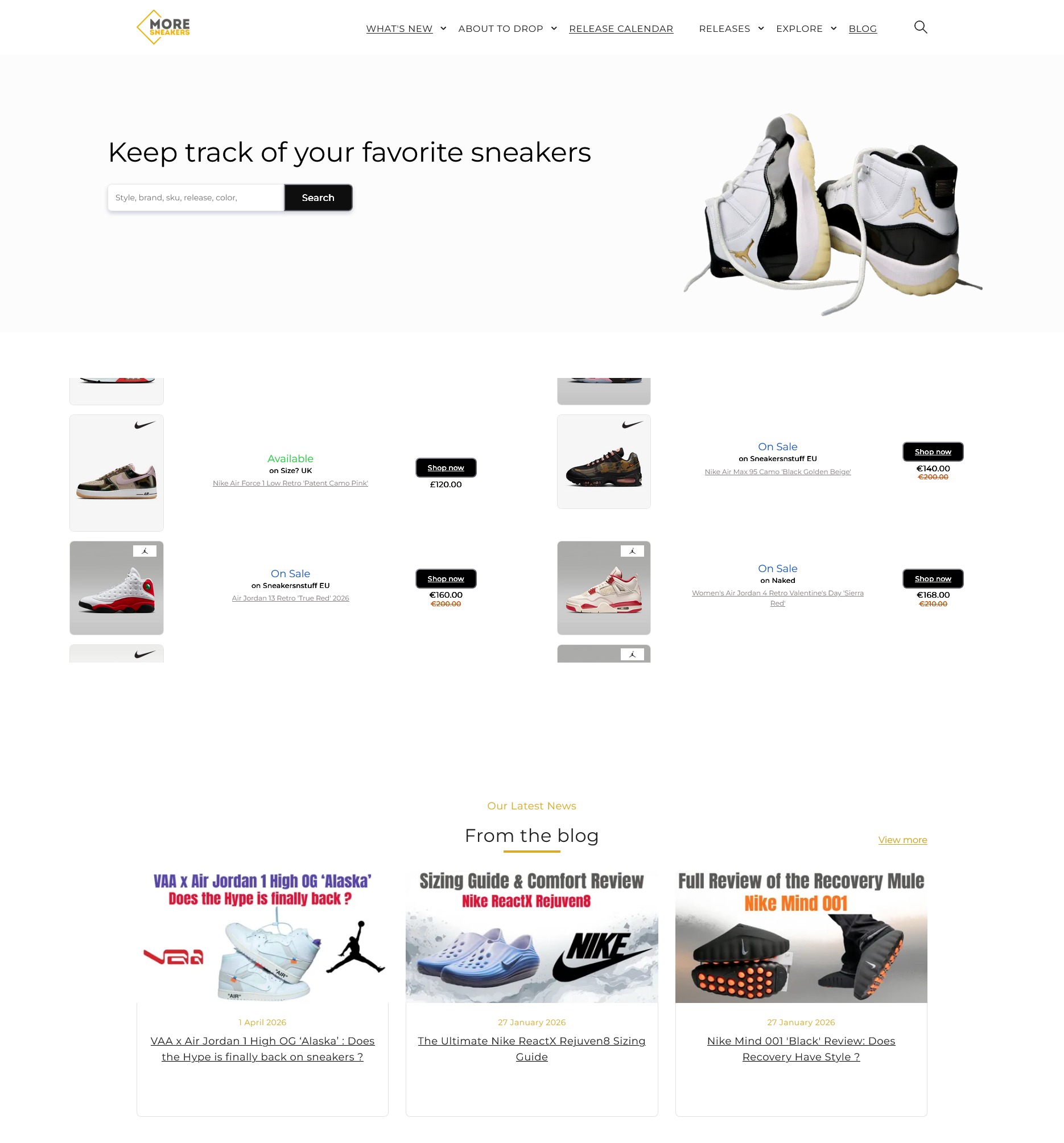 Plataforma de descubrimiento de lanzamientos y ofertas de sneakers screenshot 1