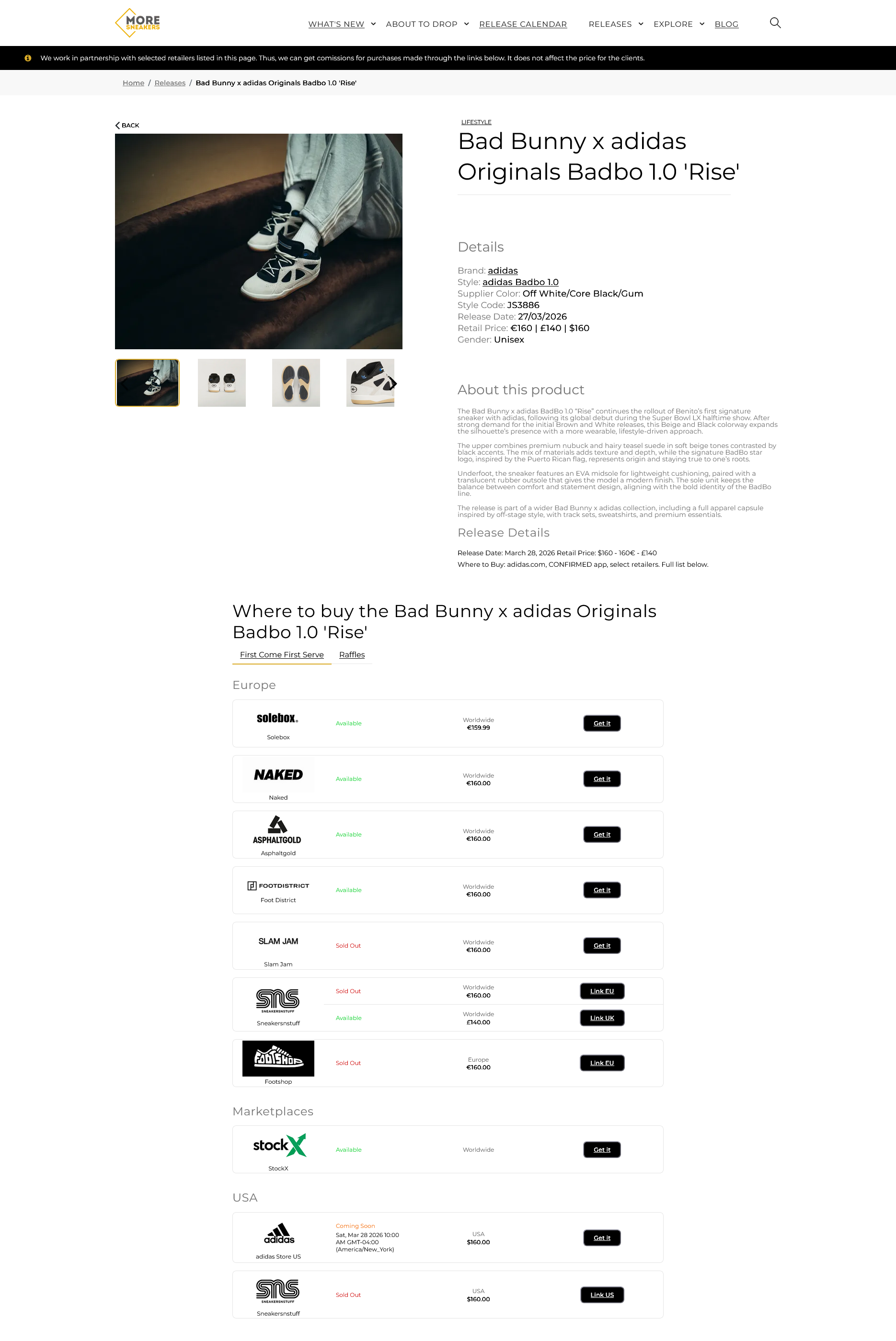 Plataforma de descubrimiento de lanzamientos y ofertas de sneakers screenshot 2